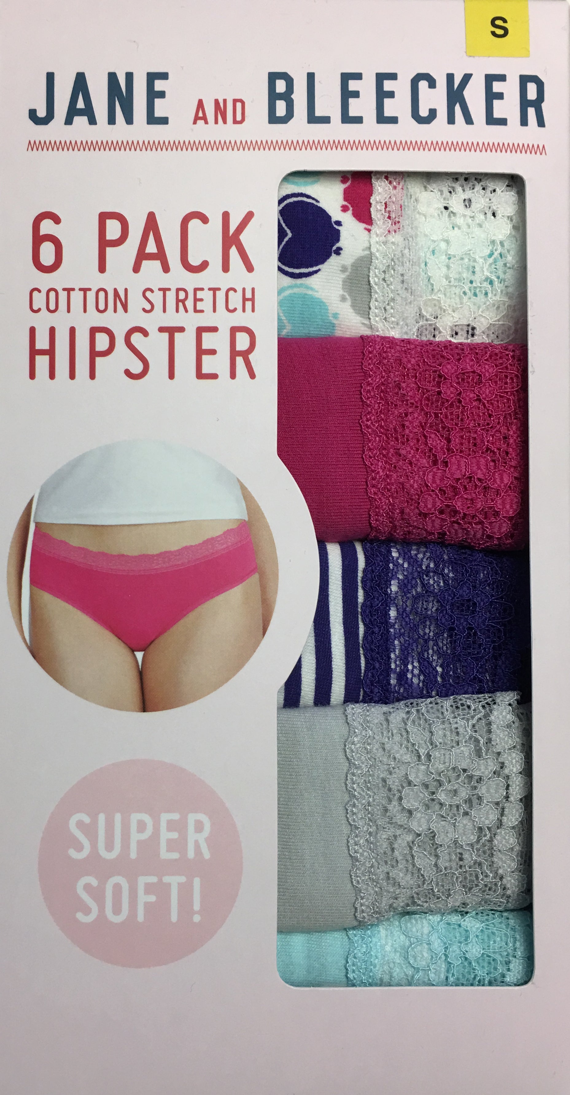 Jane & Bleecker Women's Cotton Stretch Hipster Pant Small (35-36) (6-Pack) - ADDROS.COM